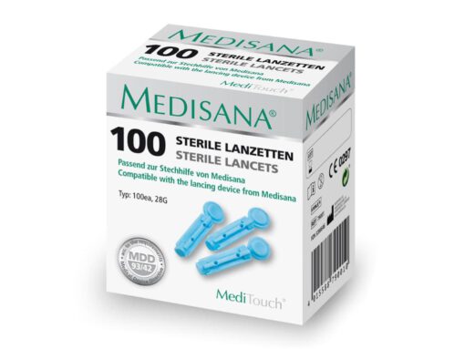 Medisana MediTouch 2 lancetten 28G/blauw (100 stuks) - Afbeelding 2