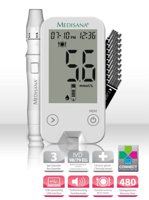 Medisana MediTouch 2 mmol/l glucosemeter - Afbeelding 3